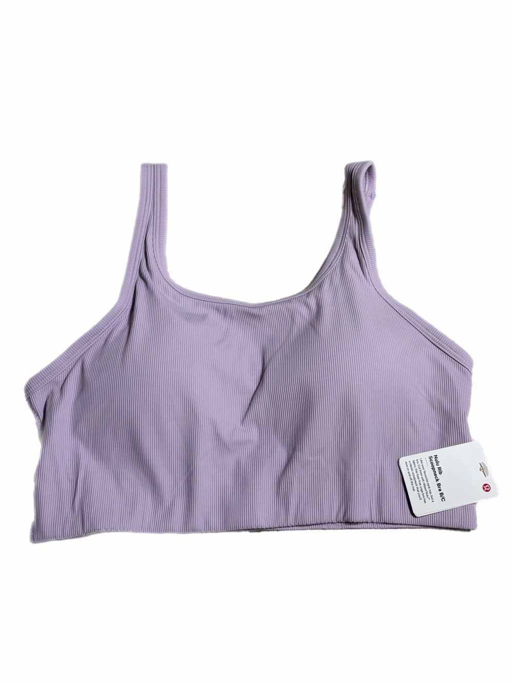NWT Lululemon Nulu Ribbed Scoop-Neck Bra *Light Support (Lilac Play) Size M
